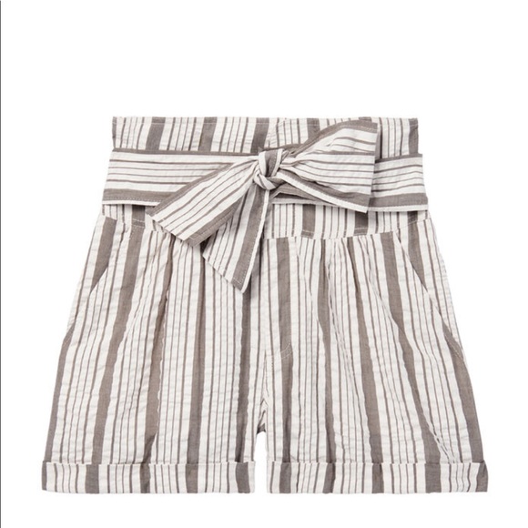 La Vie Rebecca Taylor Corded Striped Shorts - Picture 9 of 11